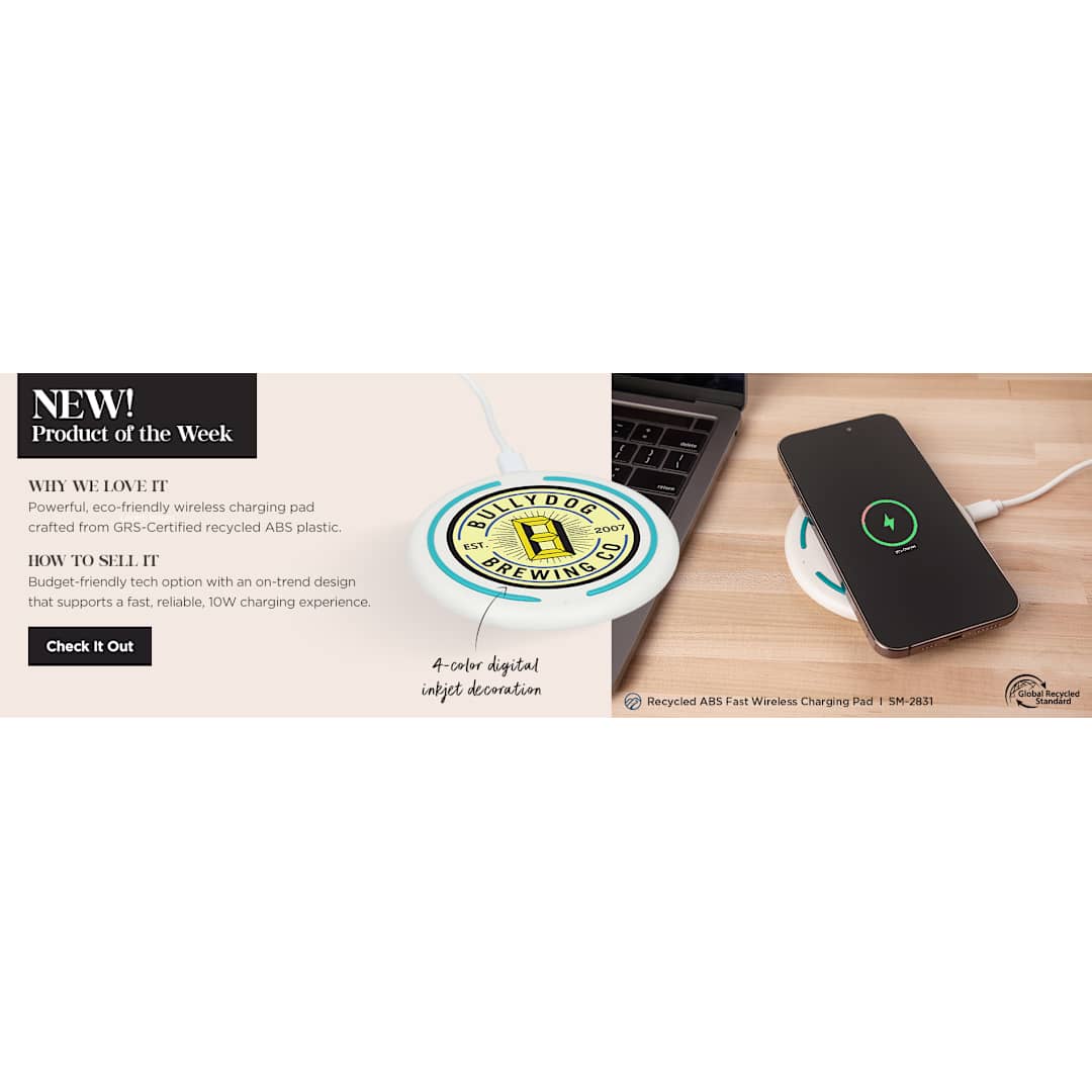 Recycled ABS Fast Wireless Charging Pad